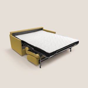 Divano Letto 2 Posti 149x90x96 cm in Tessuto Giallo