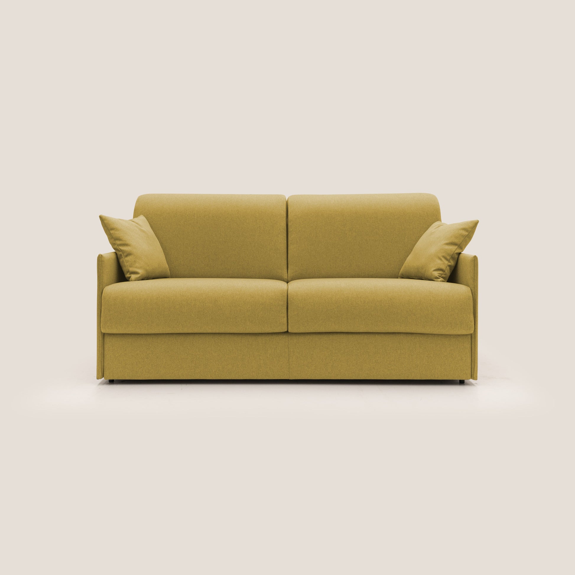 Divano Letto 2 Posti 169x90x96 cm in Tessuto Giallo