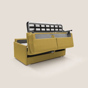 Divano Letto 2 Posti 149x90x96 cm in Tessuto Giallo