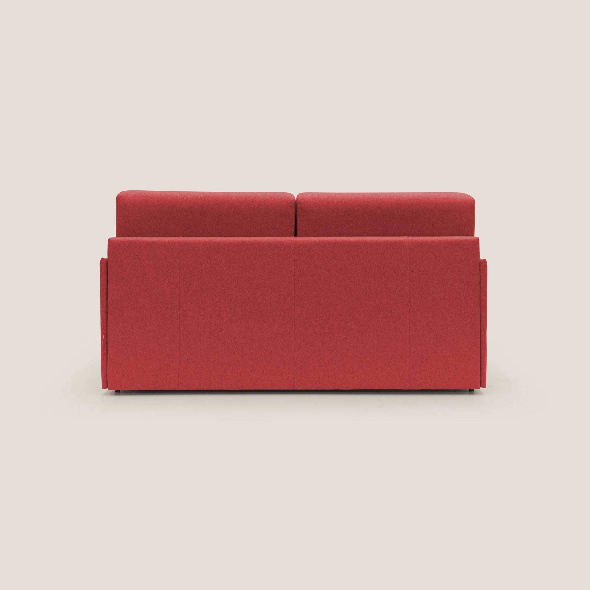 Divano Letto 2 Posti 149x90x96 cm in Tessuto Rosso