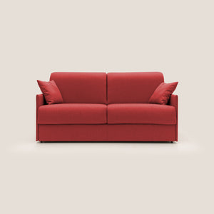 Divano Letto 2 Posti 149x90x96 cm in Tessuto Rosso