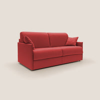 Divano Letto 3 Posti 189x96x96 cm in Tessuto Rosso