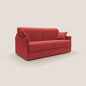 Divano Letto 3 Posti 189x96x96 cm in Tessuto Rosso
