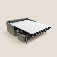 Divano Letto 2 Posti 169x90x96 cm in Tessuto Tortora