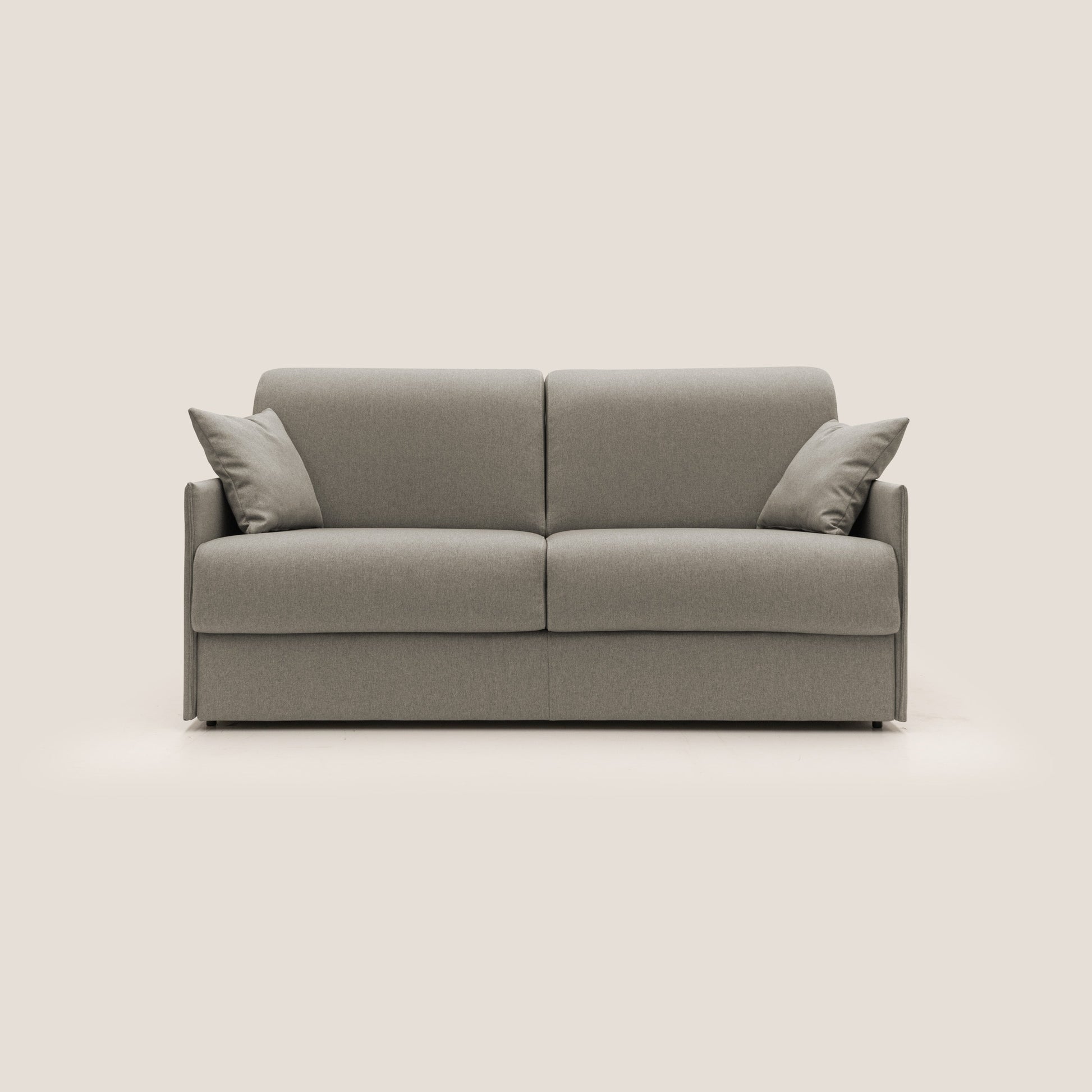 Divano Letto 2 Posti 169x90x96 cm in Tessuto Tortora