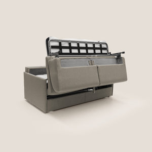 Divano Letto 2 Posti 149x90x96 cm in Tessuto Tortora