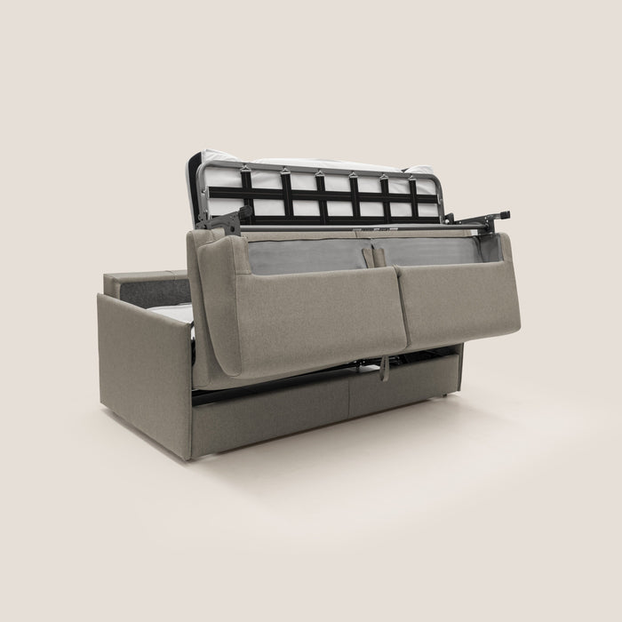 Divano Letto 2 Posti 149x90x96 cm in Tessuto Tortora