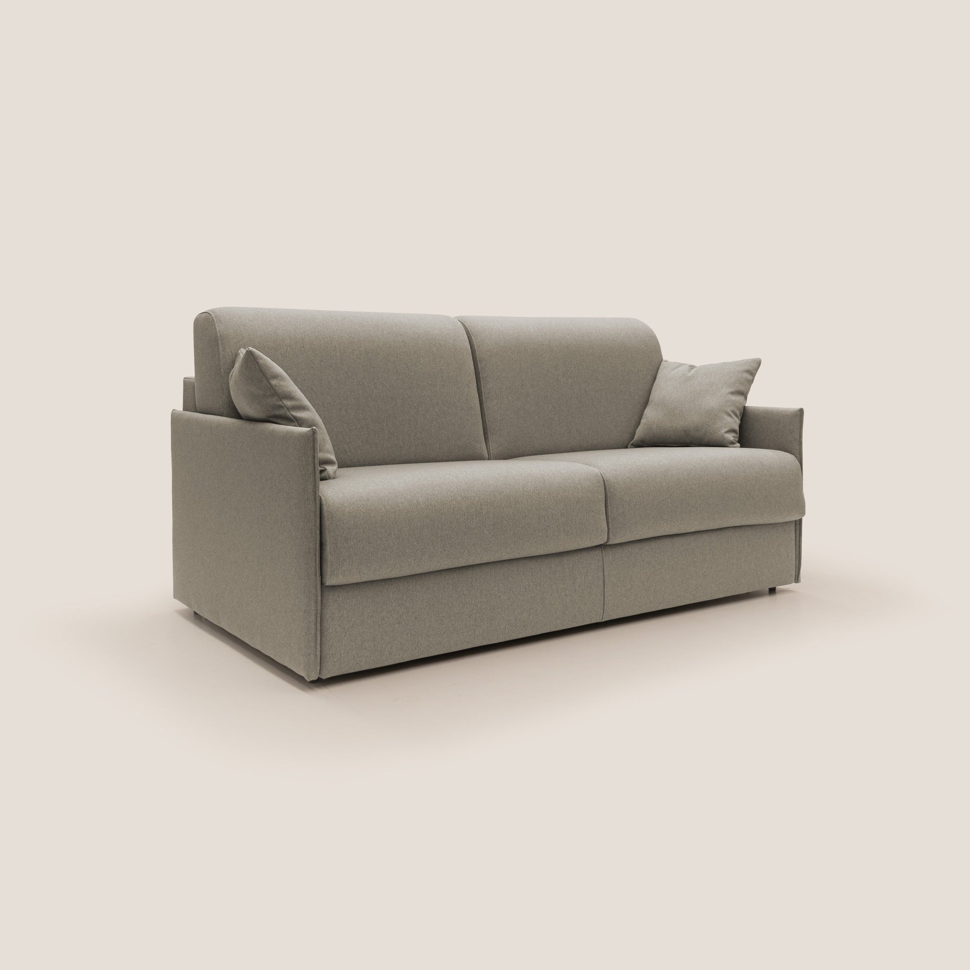 Divano Letto 2 Posti 169x90x96 cm in Tessuto Tortora
