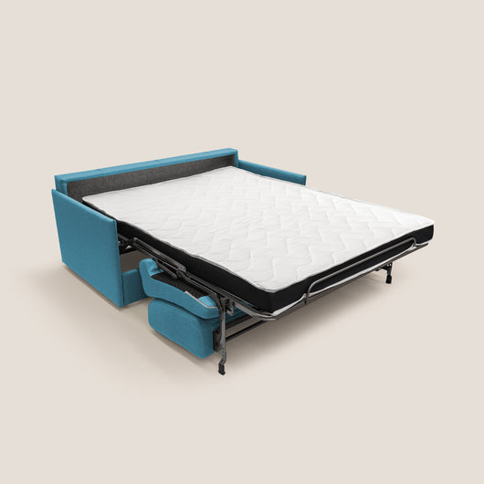 Divano Letto 2 Posti 149x90x96 cm in Tessuto Azzurro
