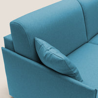 Divano Letto 3 Posti 189x96x96 cm in Tessuto Azzurro