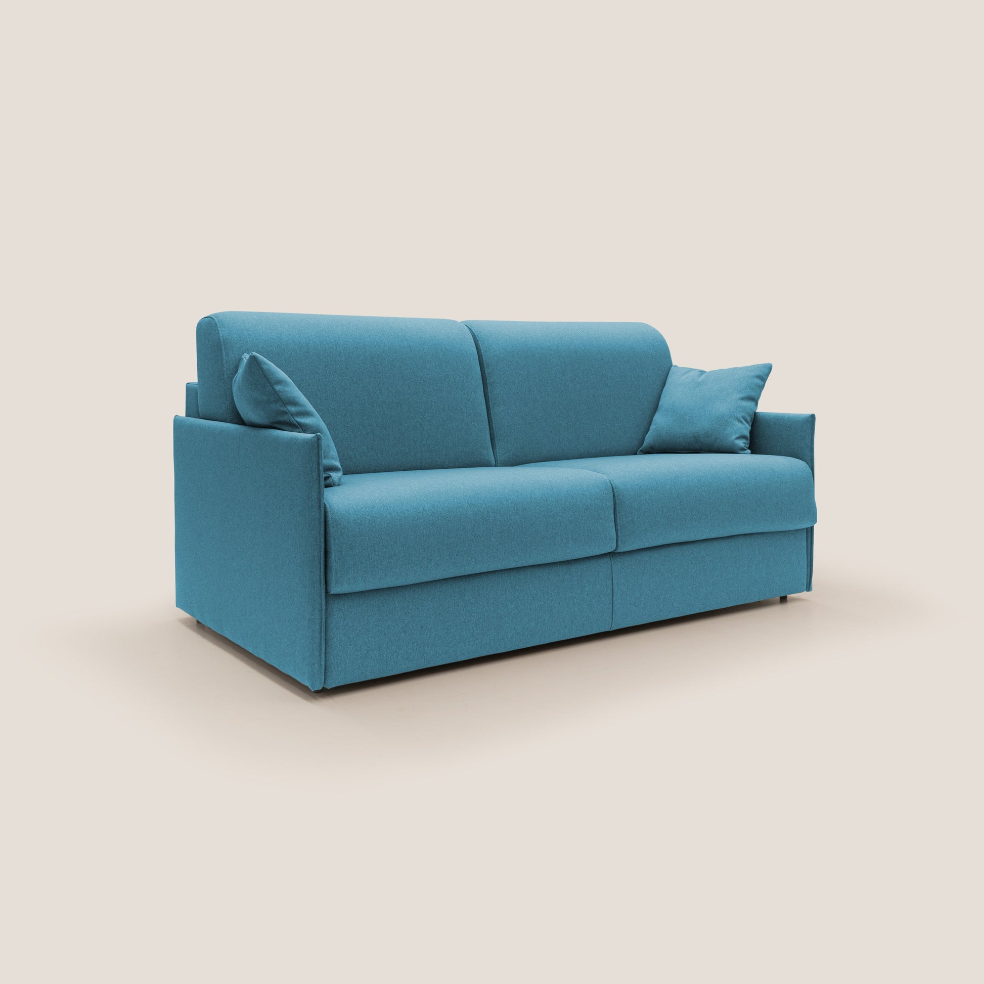 Divano Letto 2 Posti 149x90x96 cm in Tessuto Azzurro