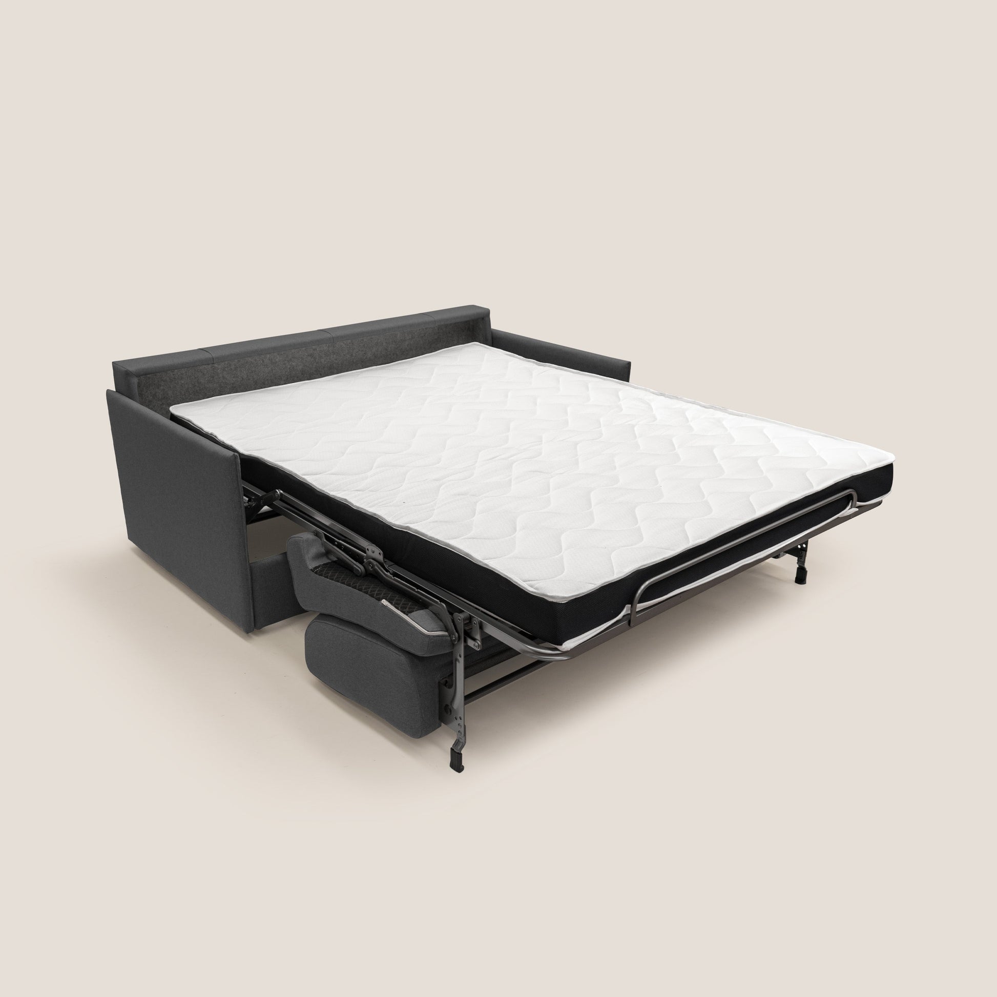 Divano Letto 2 Posti 169x90x96 cm in Tessuto Antracite