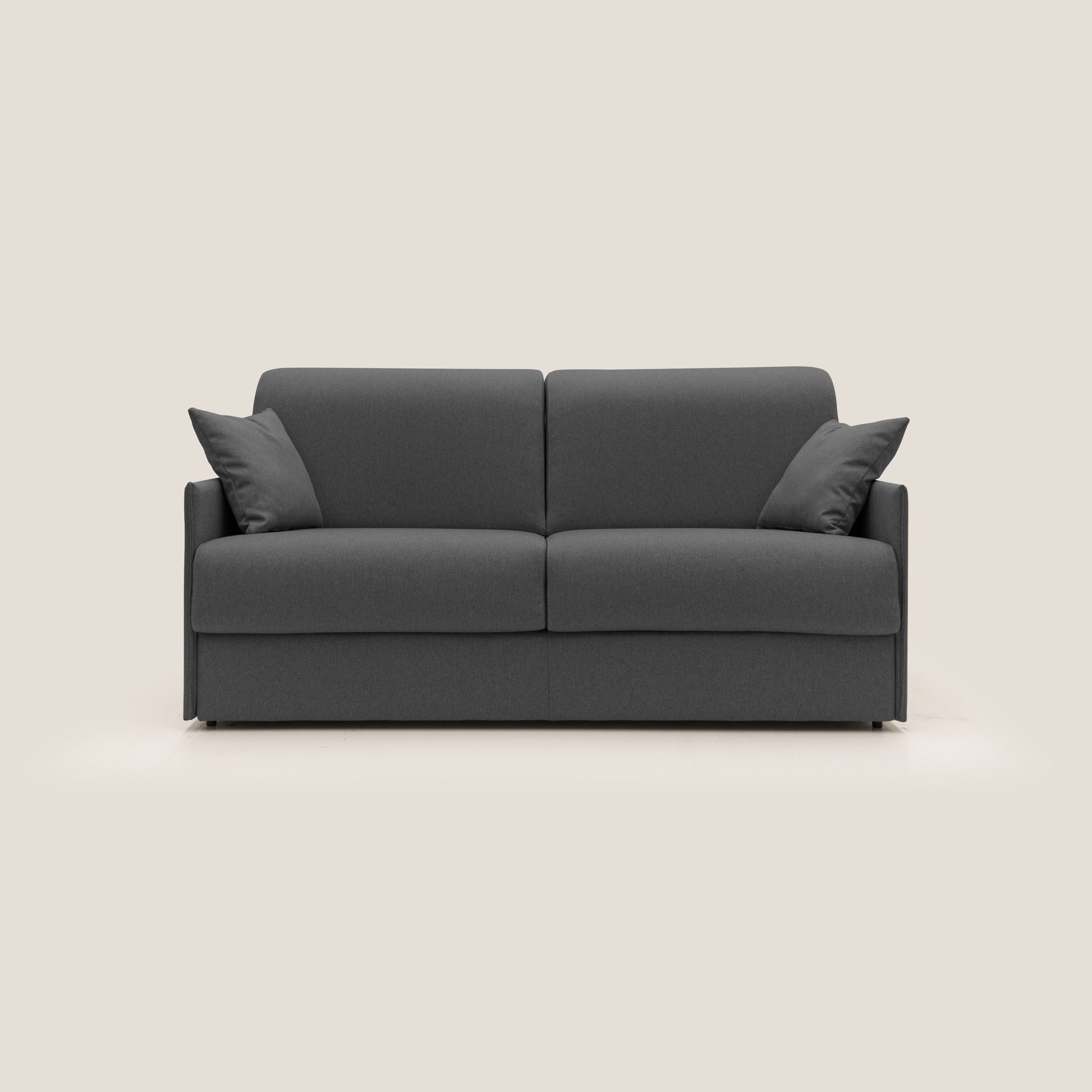 Divano Letto 2 Posti 149x90x96 cm in Tessuto Antracite