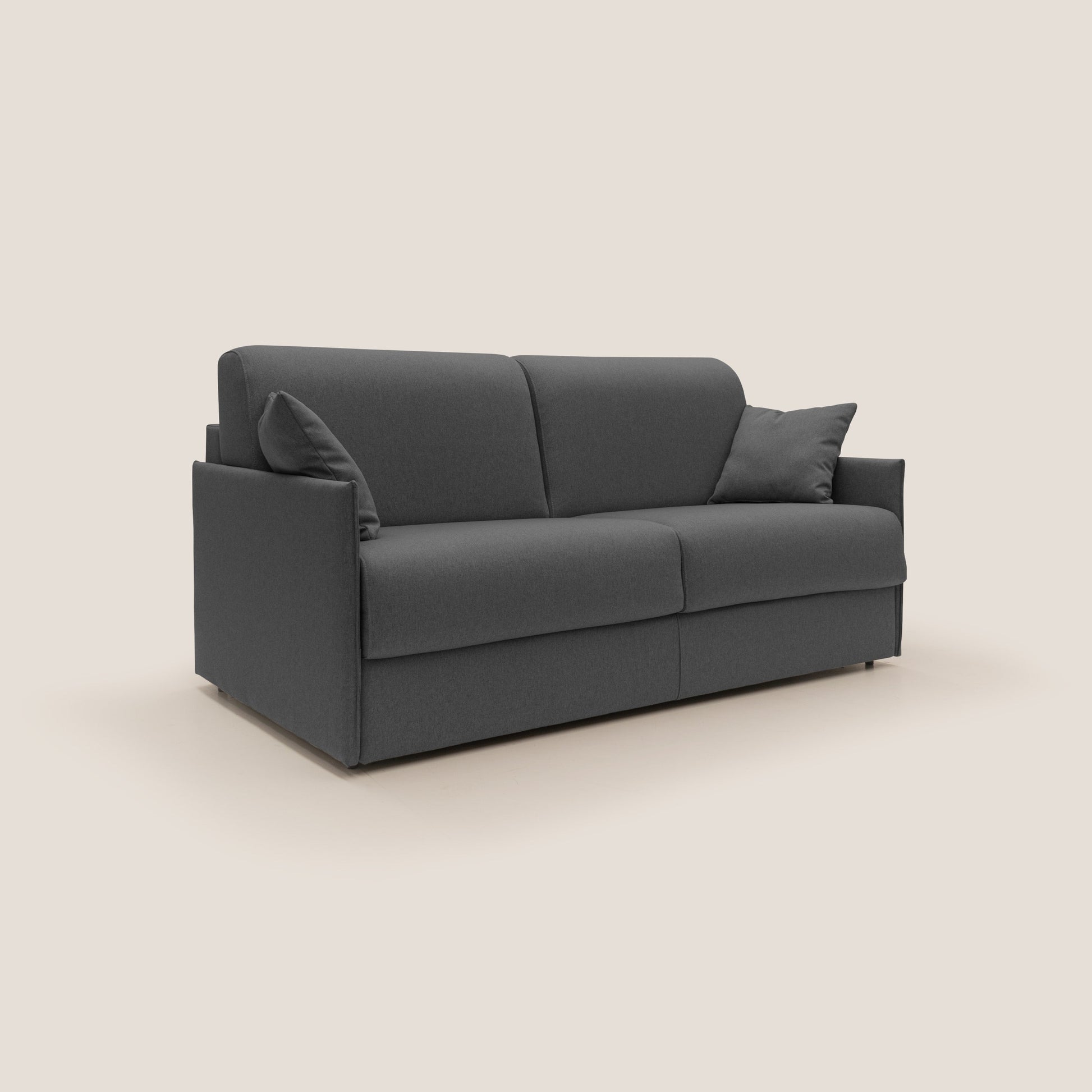 Divano Letto 2 Posti 169x90x96 cm in Tessuto Antracite