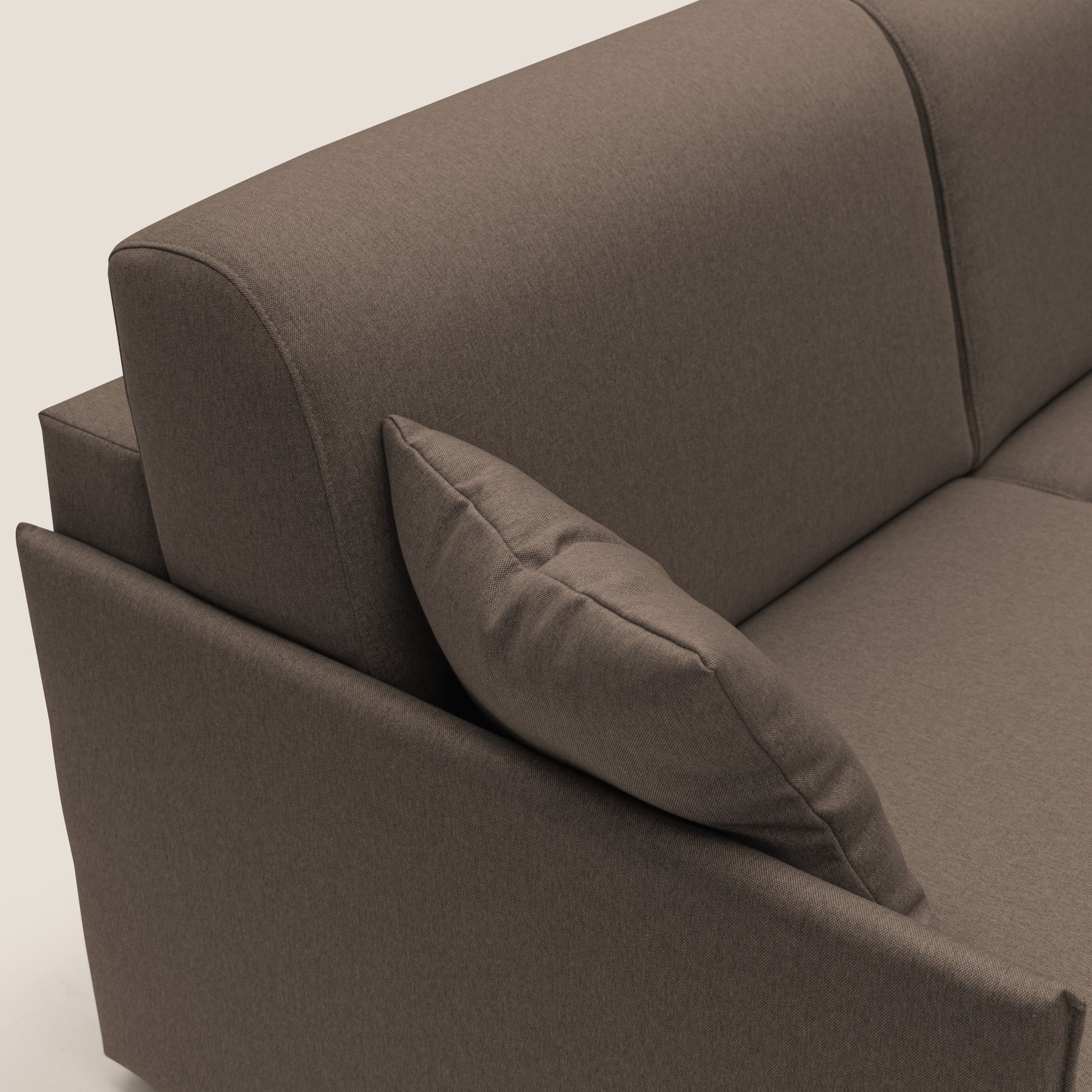 Divano Letto 3 Posti 189x96x96 cm in Tessuto Marrone