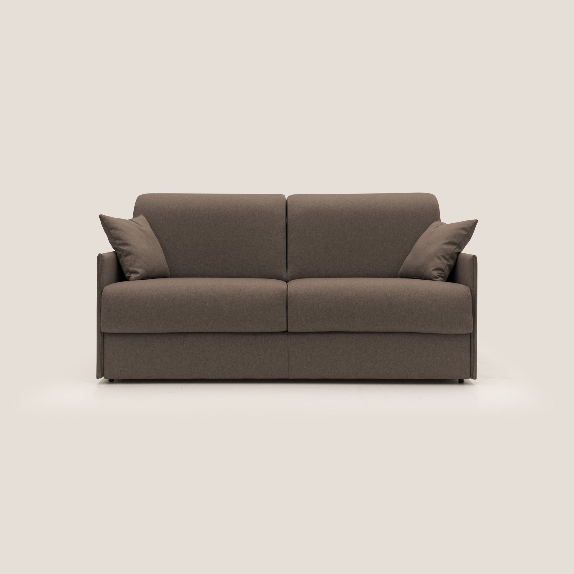 Divano Letto 3 Posti 189x96x96 cm in Tessuto Marrone