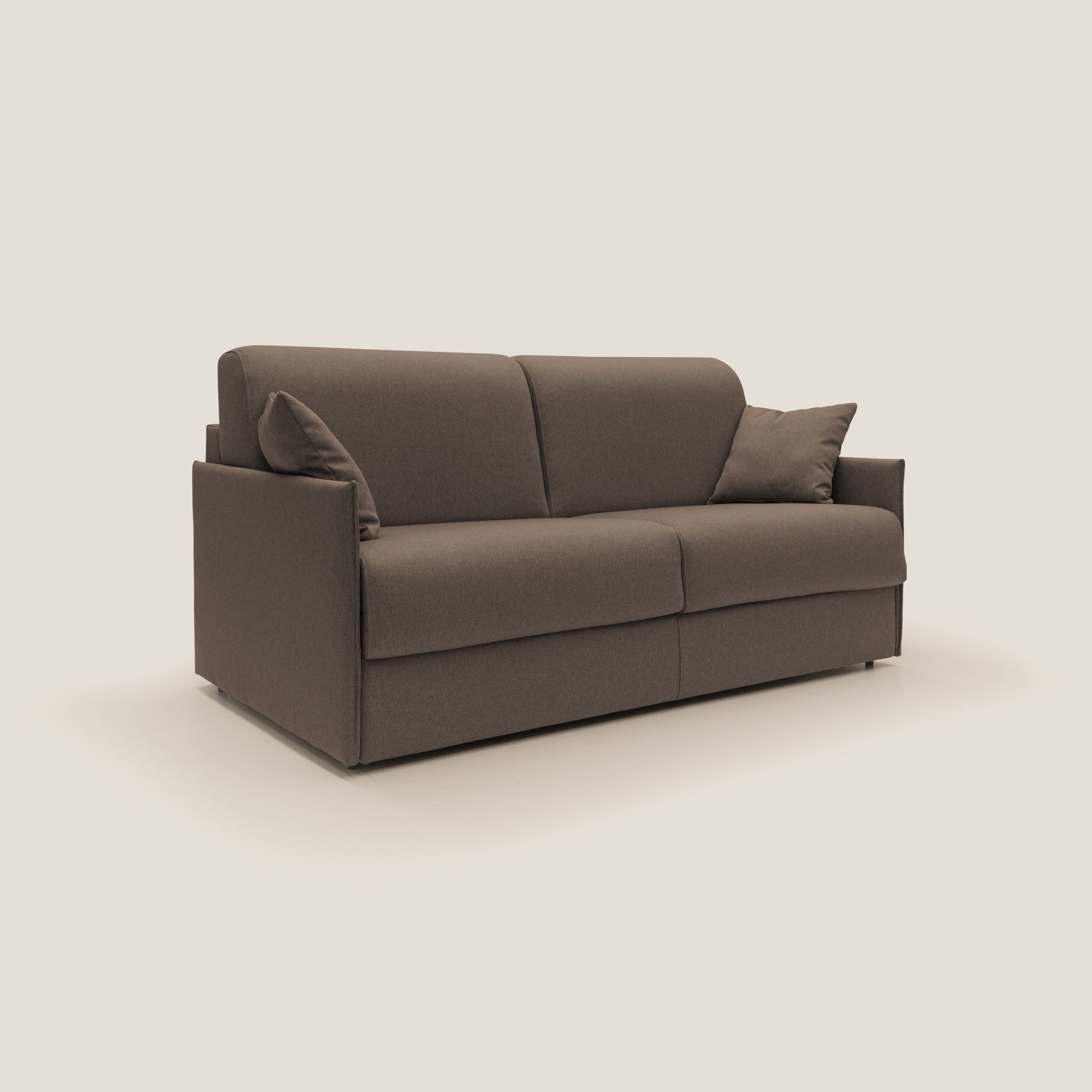 Divano Letto 3 Posti 189x96x96 cm in Tessuto Marrone