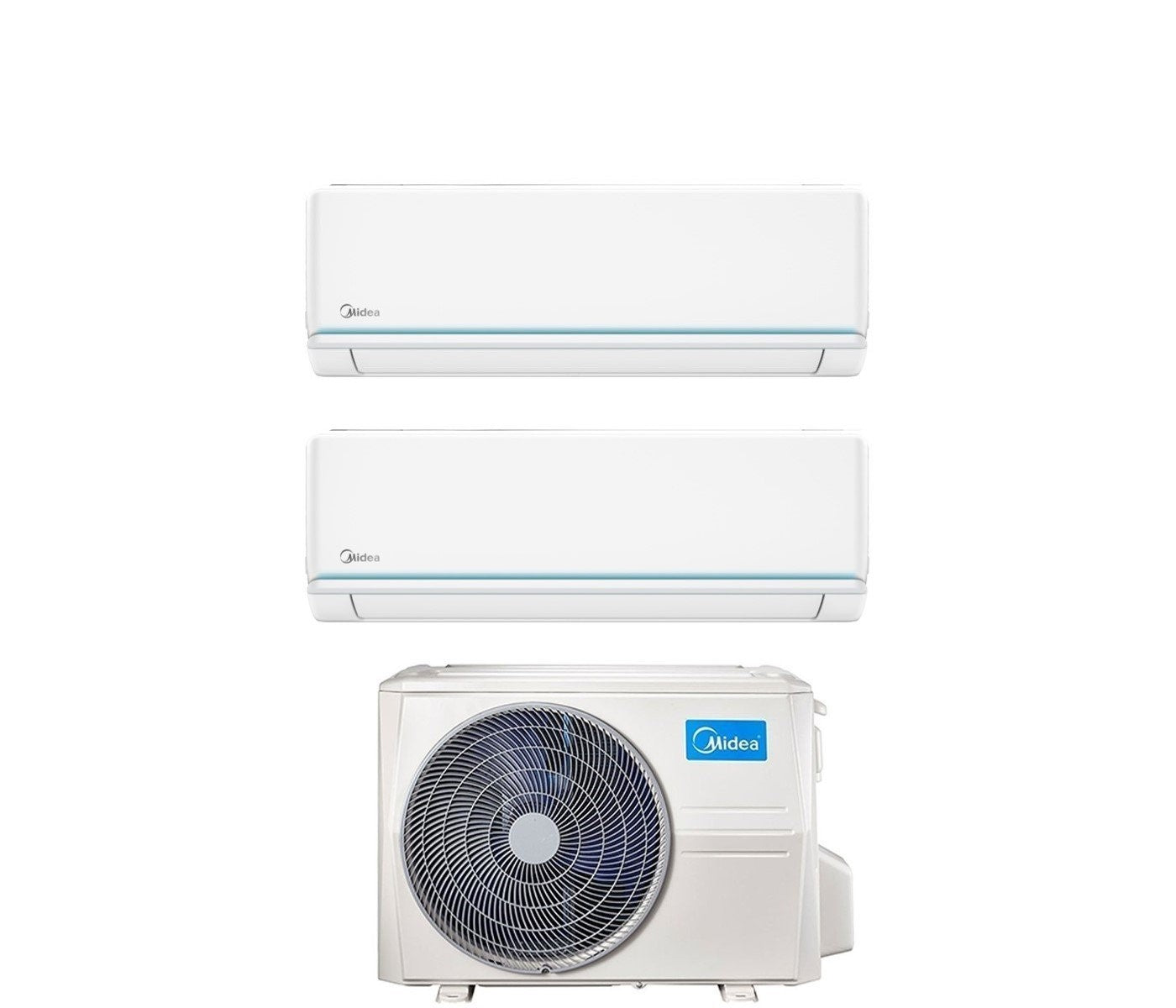 Condizionatore Midea Dual Split Inverter serie EVOLUTION 12+12 con M2OE-18HFN8-Q R-32 Wi-Fi integrato 12000+12000