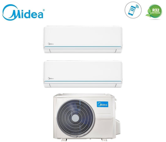 Condizionatore Midea Dual Split Inverter serie EVOLUTION 12+12 con M3OG-21HFN8-Q R-32 Wi-Fi integrato 12000+12000