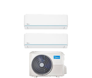 Condizionatore Midea Dual Split Inverter serie EVOLUTION 9+12 con M3OG-21HFN8-Q R-32 Wi-Fi integrato 9000+12000