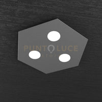 EXAGON PLAFONIERA 3 LUCI GRIGIO ANTRACITE 1142-PP-GA