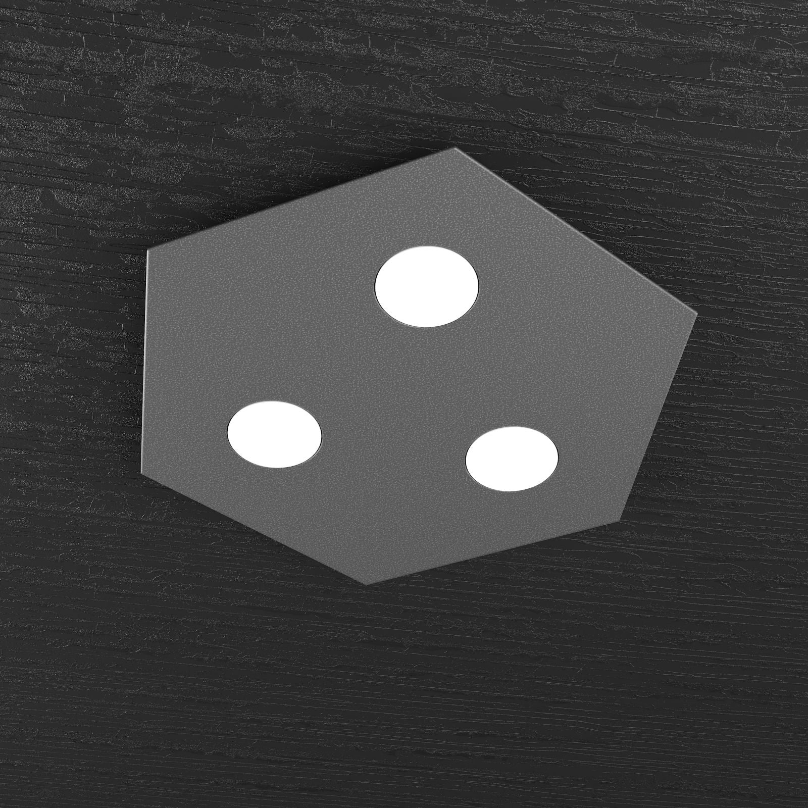 EXAGON PLAFONIERA 3 LUCI GRIGIO ANTRACITE 1142-PP-GA