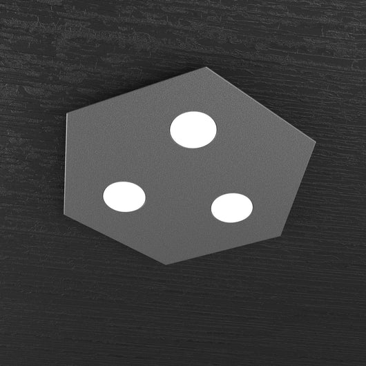 EXAGON PLAFONIERA 3 LUCI GRIGIO ANTRACITE 1142-PP-GA