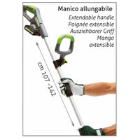 Decespugliatore tagliabordi trimmer a batteria da giardino 20v 2ah verdemax tr20