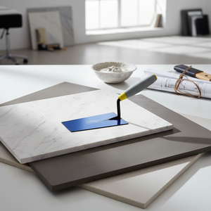 Cazzuola ancora a punta quadra 20 cm con manico in gomma