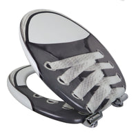 Sedile copri wc universale frizionato fantasia mdf chiusura rallentata *** fantasia shoes, confezione 1