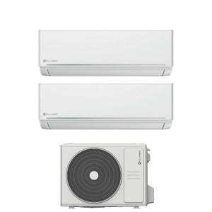 Climatizzatore Condizionatore Clivet Dual Split Inverter serie EZCOOL 9+12 con MU2-Y 61M R-32 Wi-Fi Optional 9000+12000