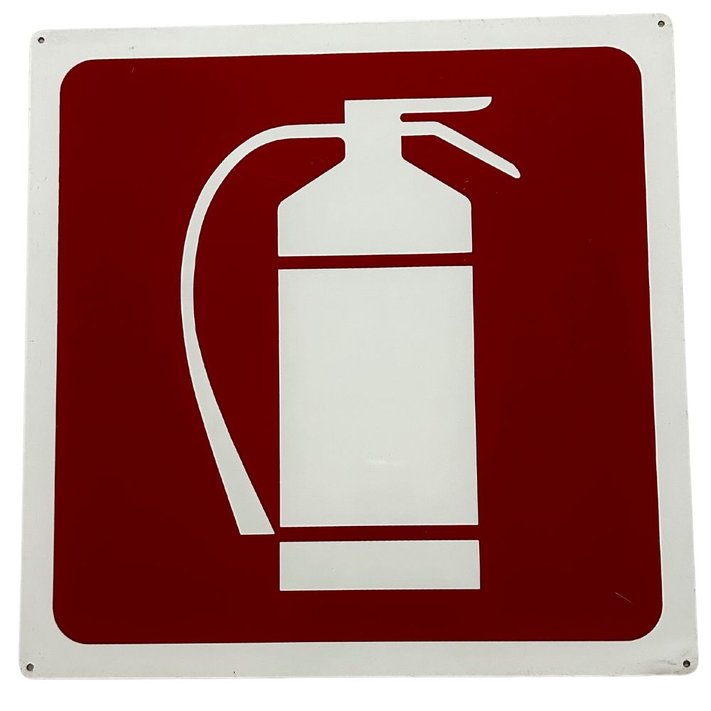 Cartello segnaletica alluminio estintore 400x400 mm