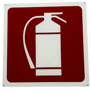 Cartello segnaletica alluminio estintore 400x400 mm