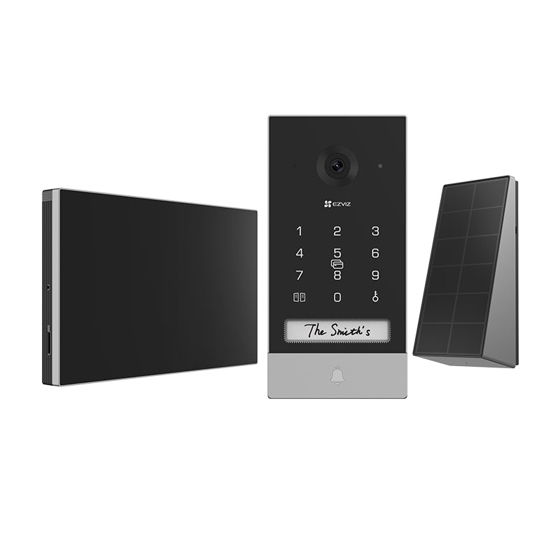 EZVIZ EP7 - VIDEOCITOFONO + MONITOR TOUCH 7"" + SOLAR PANEL - CONTROLLO REMOTO - RILEVAZIONE INTELLIGENTE MOVIMENTO UMANO - AUDIO BIDIREZIONALE - SBLOCCO RFID - REGISTRAZIONE SU MICRO SD FINO A 512GB