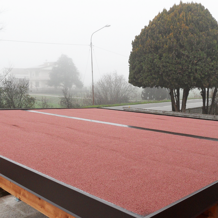 Guaina ardesiata casasciutta impermeabilizzazione tetti terrazze coperture 1x10 m *** colore- rosso, confezione 1