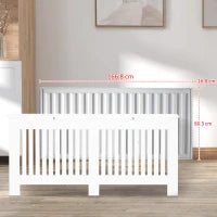 Copritermosifone a Doghe in MDF per Casa e Ufficio, 172x19x81 cm, Bianco