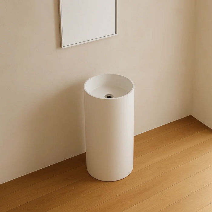 Lavabo free standing klaus artificial stone bianco opaco matt *** confezione 1