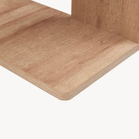 Scaffale Angolare Afrel con 5 Ripiani Aperti 160 x 54 x 54 cm - Effetto Rovere [en.casa]