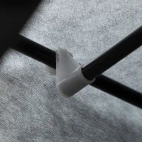 Guardaroba in Tessuto non Tessuto e Acciaio con 8 Ripiani e 2 Barre, 125x43x162.5 cm, Grigio Carbone