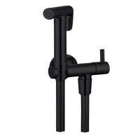 Kit idroscopino nero tondo doccetta per wc portatile shut-off monogetto con leva