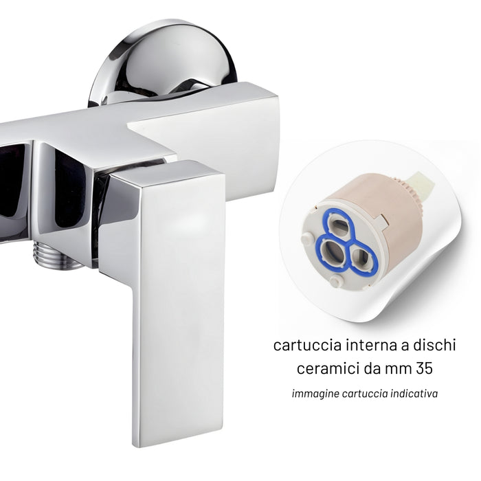 Miscelatore esterno doccia rubinetto monocomando cromato *** confezione 1