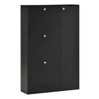 Scarpiera Salvaspazio Regolabile, Mobile Portascarpe con 8 Scomparti Legno 80 x 24 x 120cm Nero