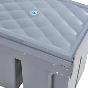 Pattumiera Estraibile Froland con 2 Bidoni Sotto Lavello 2 x 20 L Grigio [en.casa]