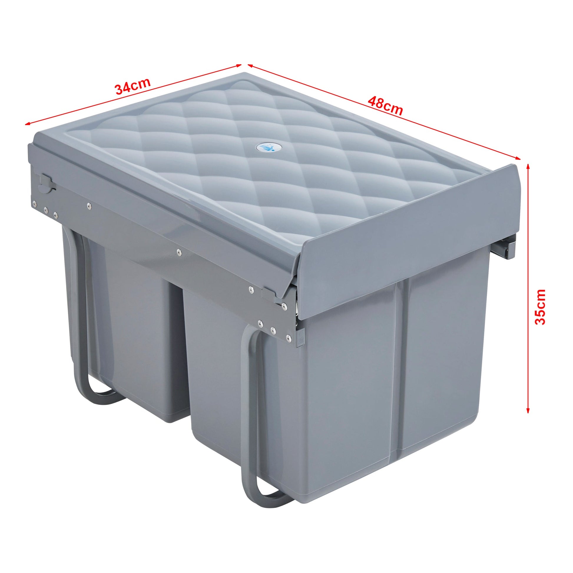 Pattumiera da incasso 2 x 15 litri 48 x 34 x 42 cm grigio 03_0008203