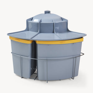 Pattumiera ad Incasso Kollby con 3 Contenitori Estraibili 2x12L+1x6L Apertura Automatica - Grigio [en.casa]