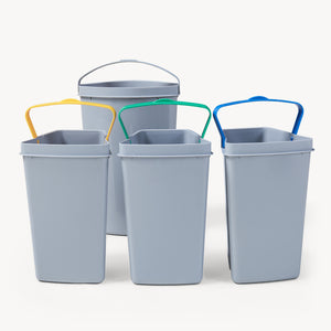 Pattumiera ad Incasso Kollby con 4 Contenitori Estraibili 1x12L+3x6L Apertura Automatica - Grigio [en.casa]