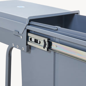 Pattumiera Estraibile Froland con Bidone Sotto Lavello da 20 L - Grigio [en.casa]