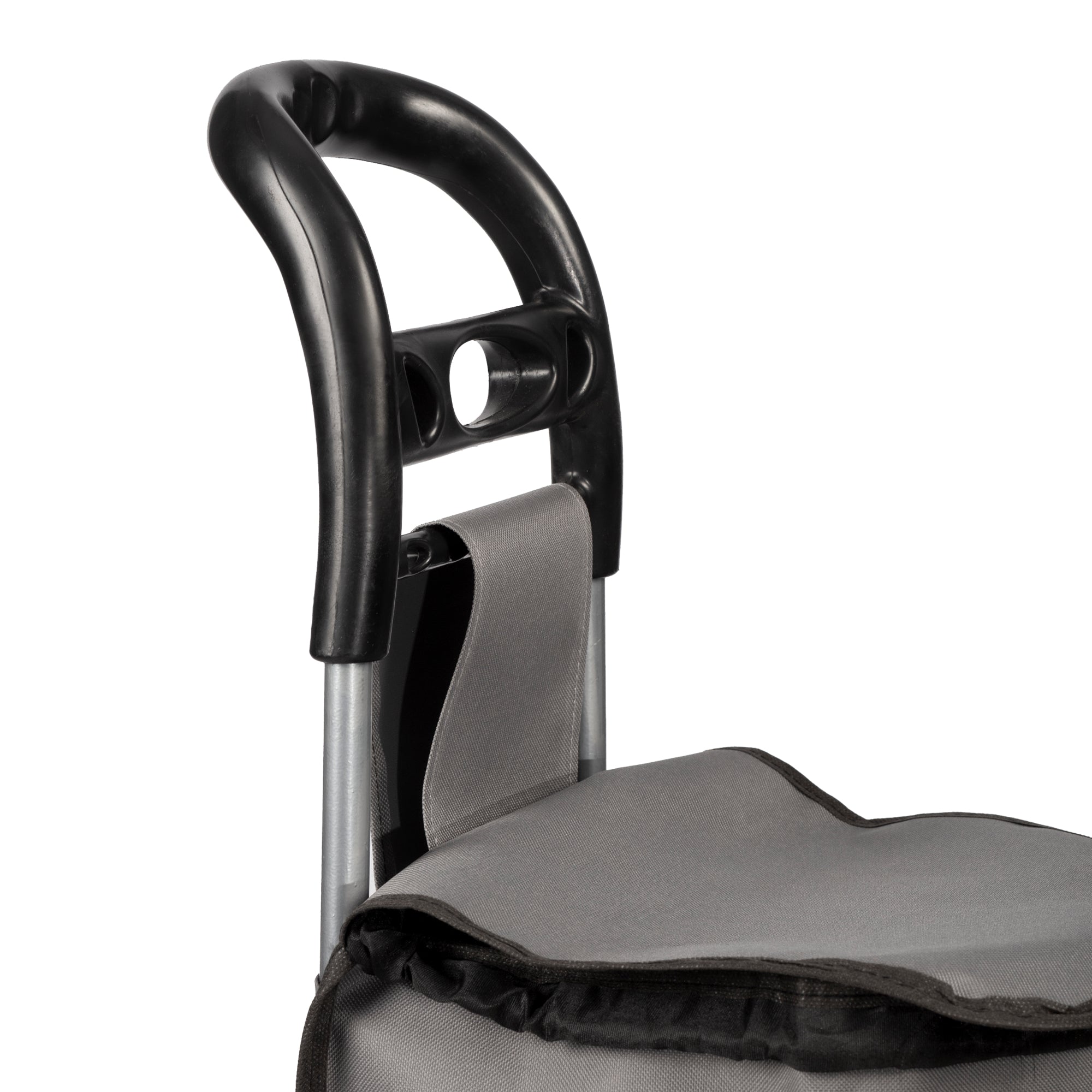 Trolley Portaspesa 'Aaby' Carrello Portapacchi a 2 Ruote Telaio Pieghevole Borsa Impermeabile Rimovibile - Grigio Scuro