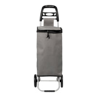 Trolley Portaspesa 'Aaby' Carrello Portapacchi a 2 Ruote Telaio Pieghevole Borsa Impermeabile Rimovibile - Grigio Scuro