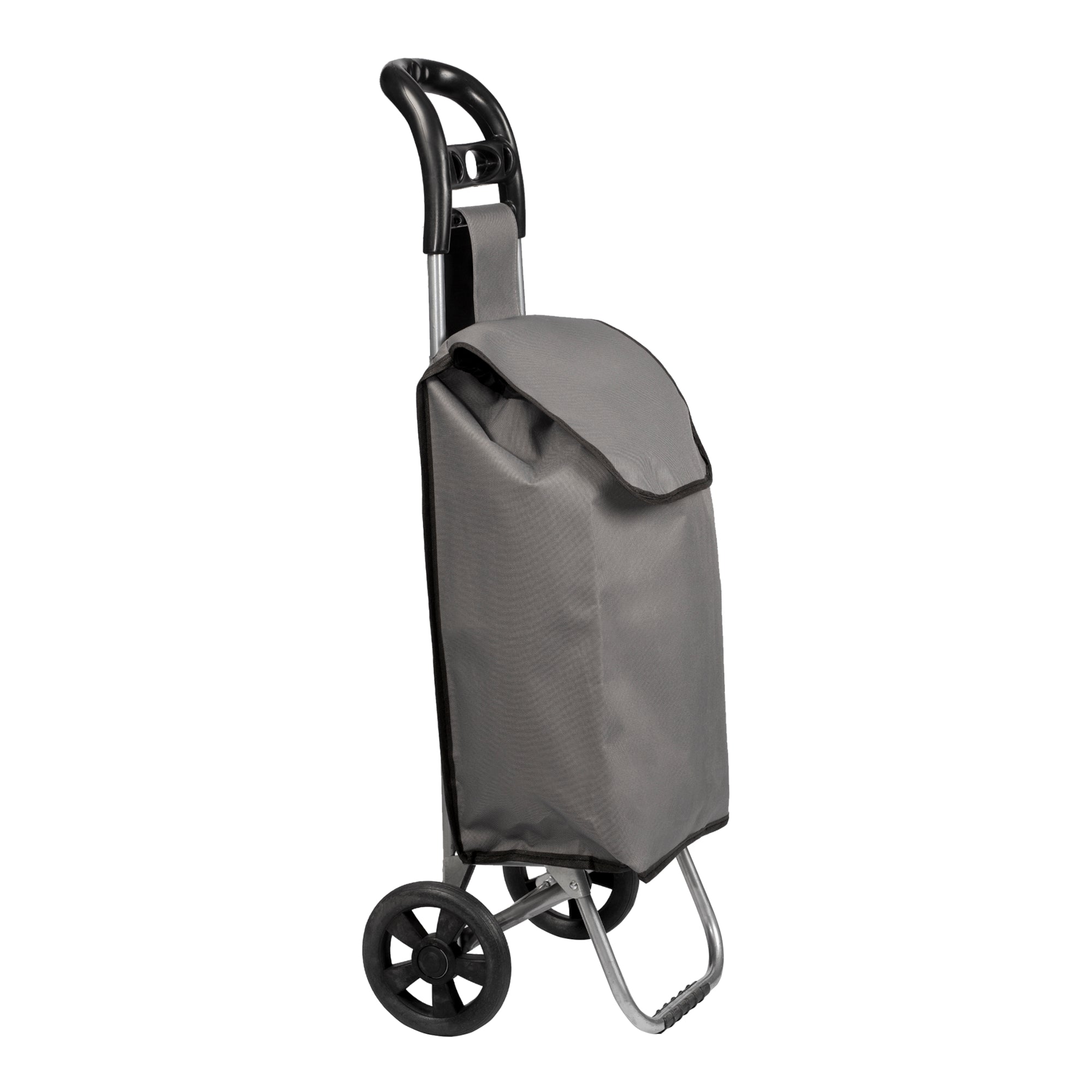 Trolley Portaspesa 'Aaby' Carrello Portapacchi a 2 Ruote Telaio Pieghevole Borsa Impermeabile Rimovibile - Grigio Scuro